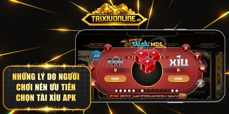 Những lý do người chơi nên ưu tiên chọn Tài Xỉu APK
